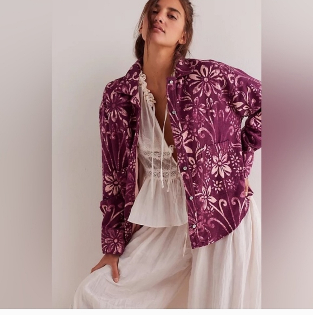 Free People We The Free Calico Flannel Shirt